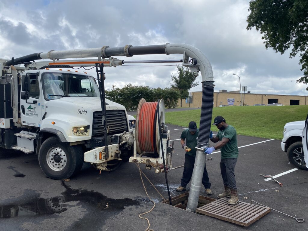Pit cleaning service being performed by ACE